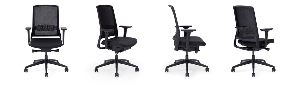 Gispen Zinn Smart 20 office chair upholstered in black
