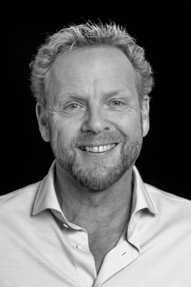 Black and white portrait of Rocco Hoogland