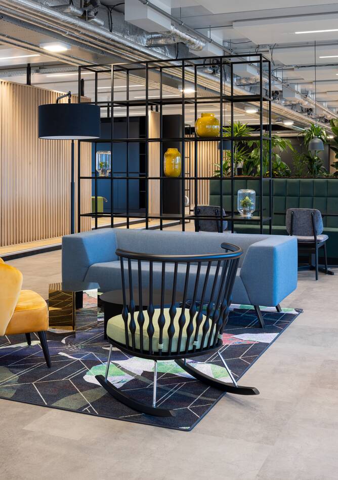 Royal Ahrend government project interior view of government meeting cafe in Amsterdam SP13