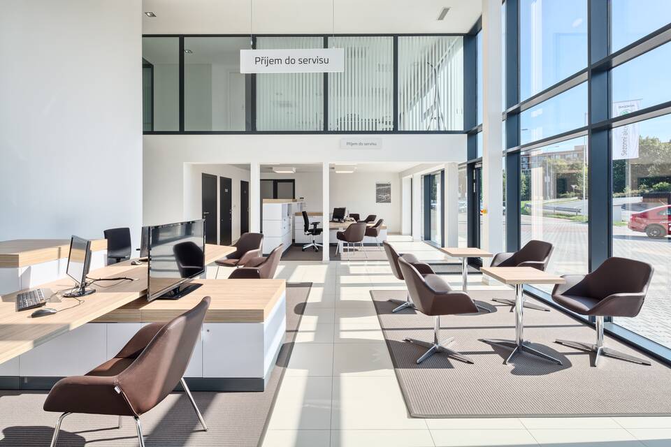 Royal Ahrend store furnishing project interior view of ŠKODA AUTO dealer Auto Dryml in Pardubice Czech Republic 024