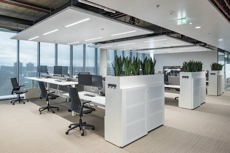 Royal Ahrend office project interior view of Vanderlande in Veghel TVL161