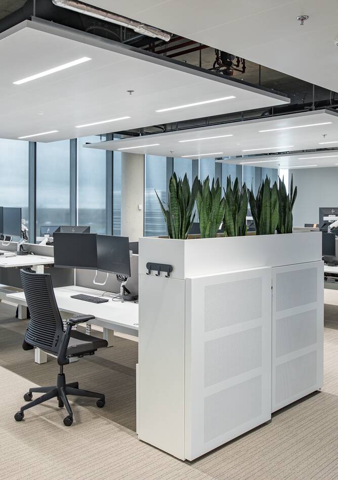 Royal Ahrend office project interior view of Vanderlande in Veghel TVL161