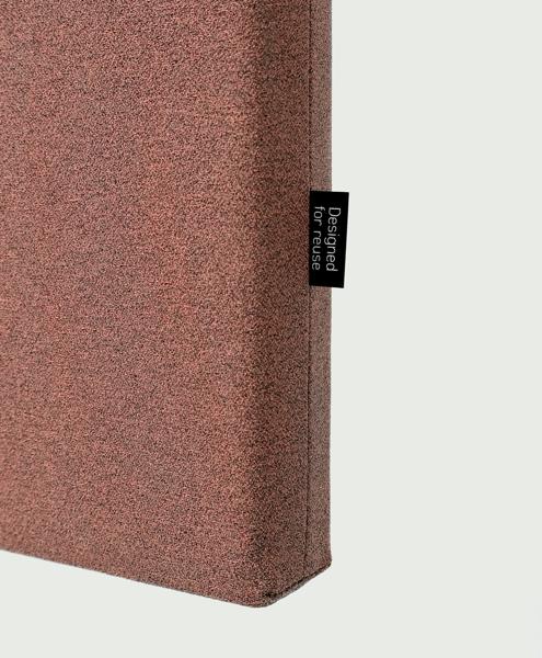 Royal Ahrend S50 panels upholstered by Gabriel with monobacking front left detail view
