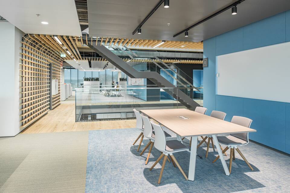 Royal Ahrend office project interior view of Vanderlande in Veghel TVL166