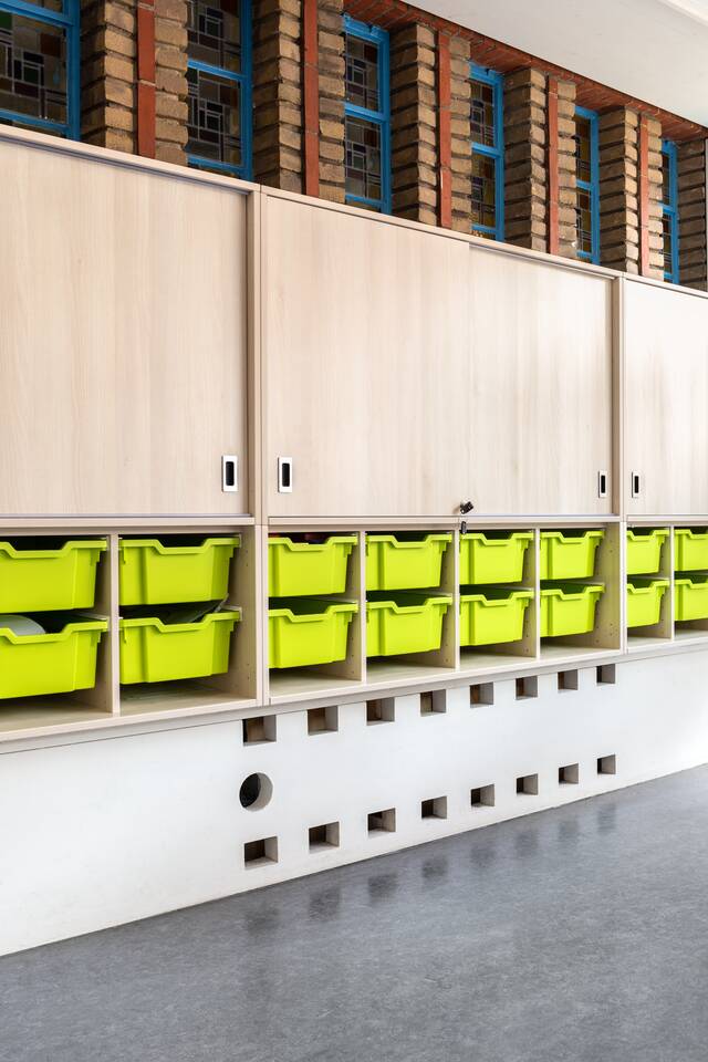 Gispen education project interior view of primary school De Wilgetoren in Hilversum CB2A0618