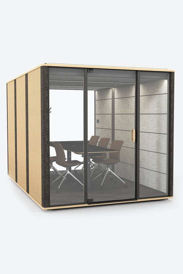 Royal Ahrend Cerene Meet XL Gather low office pod on grey background front left view