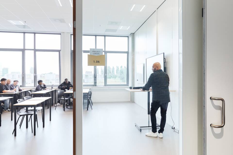 Gispen education project interior view of ROC Mondrian in The Hague DZK10701