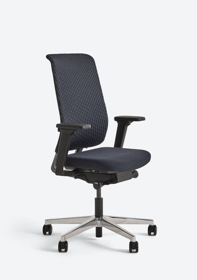 Royal Ahrend Ease office chair on grey background front left view