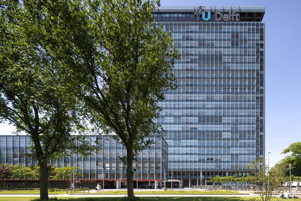Royal Ahrend education project exterior view of TU Delft EWI in Delft SP13