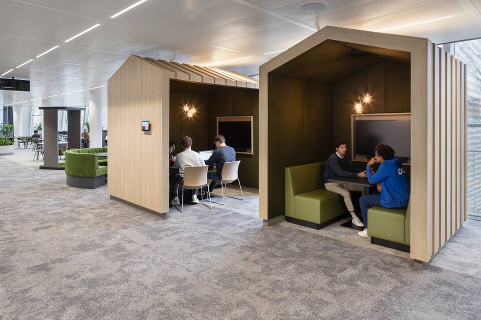 Royal Ahrend education project interior view of Avans Highschool OpenX in Breda SP14