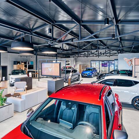 Royal Ahrend store furnishing project interior view of Cupra showroom in XX 03