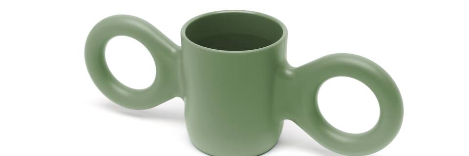 Gispen Dombo cup in light green front right view