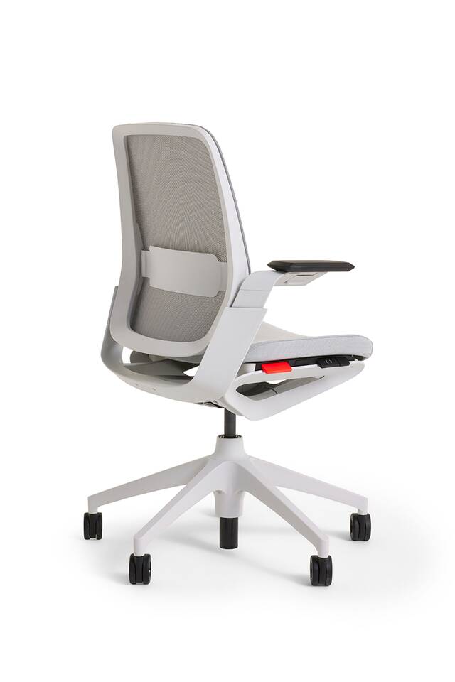Ahrend Remode office chair in grey left rear view
