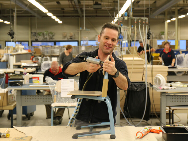 Presikhaaf assembly of childrens chair in factory