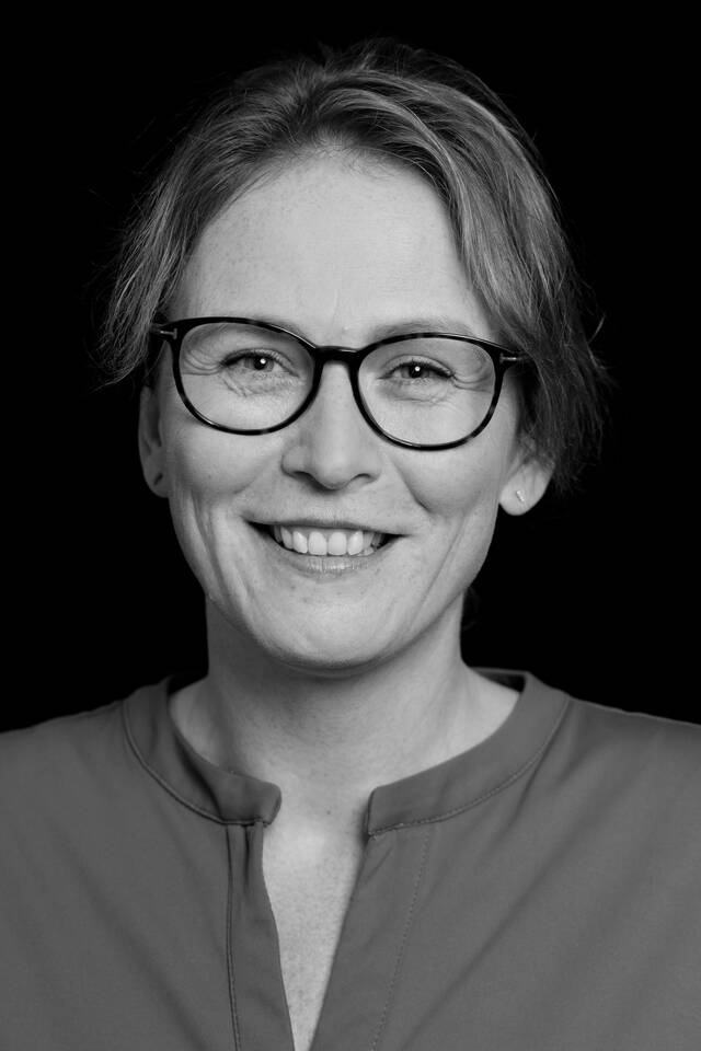 Black and white portrait of Miranda Soolsma