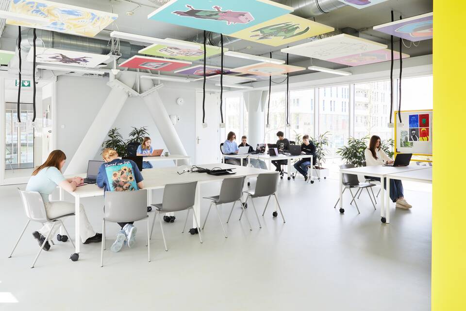 Gispen education project interior view of Alfa College in Groningen DZK26000