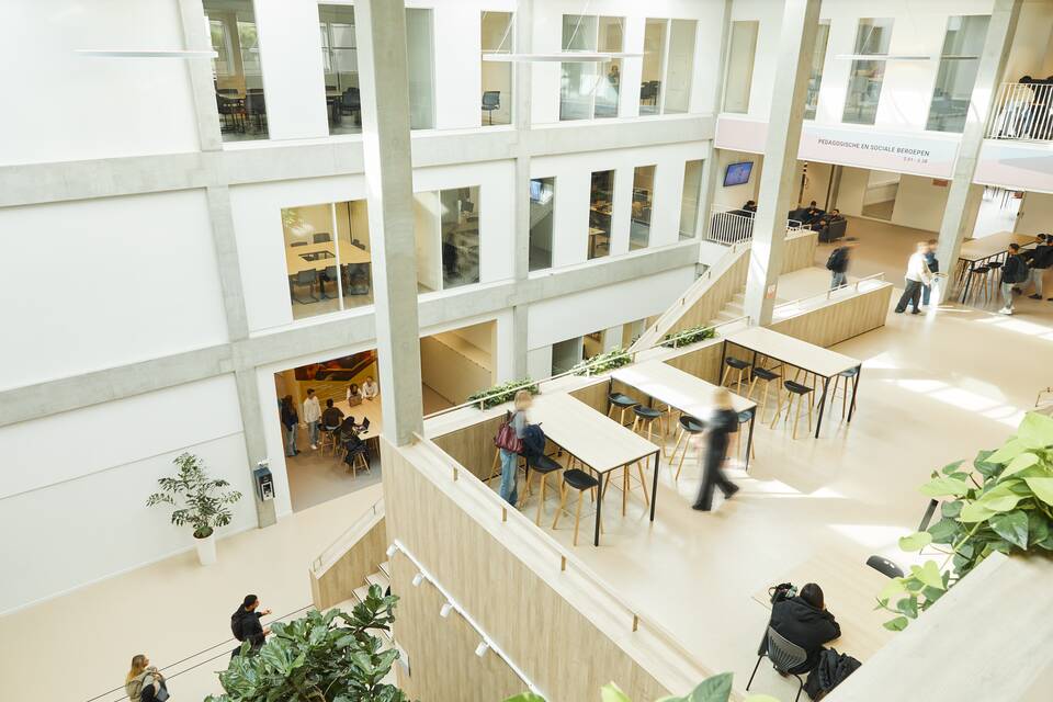 Gispen education project interior view of ROC Mondrian in The Hague DZK10793