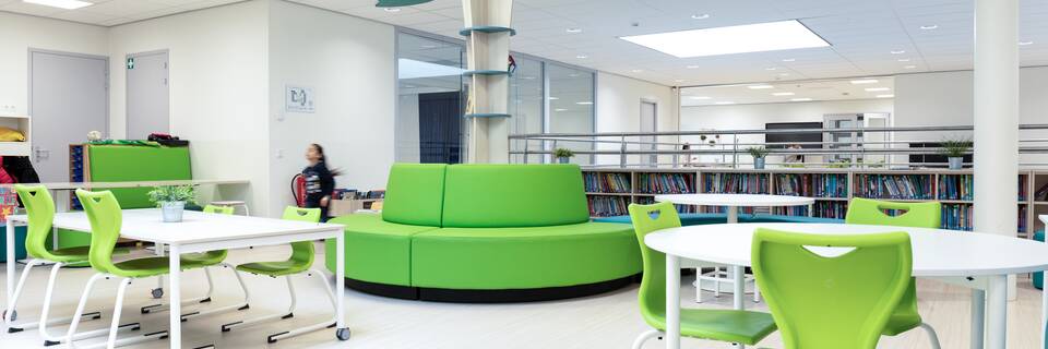 Gispen education project interior view of primary school KC Trampoline in Leidschendam CB2A2622