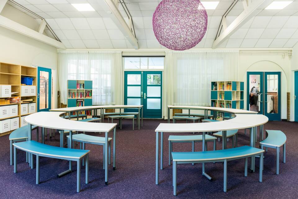 Gispen education project interior view of primary school De Horizon in Doesburg CB2A4462