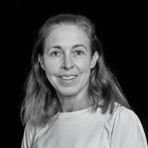 Black and white portrait of Astrid Ebbers