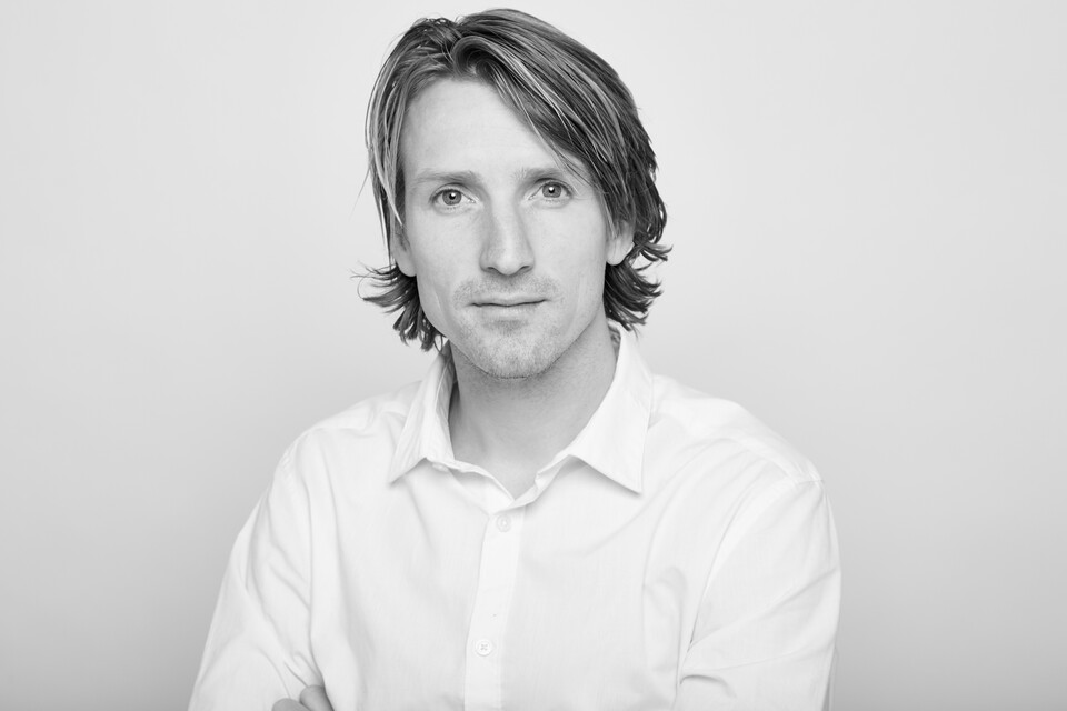 black and white portrait of Ernst Koning