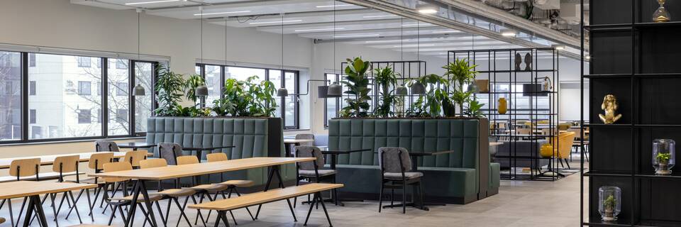 Royal Ahrend government project interior view of government meeting cafe in Amsterdam SP06