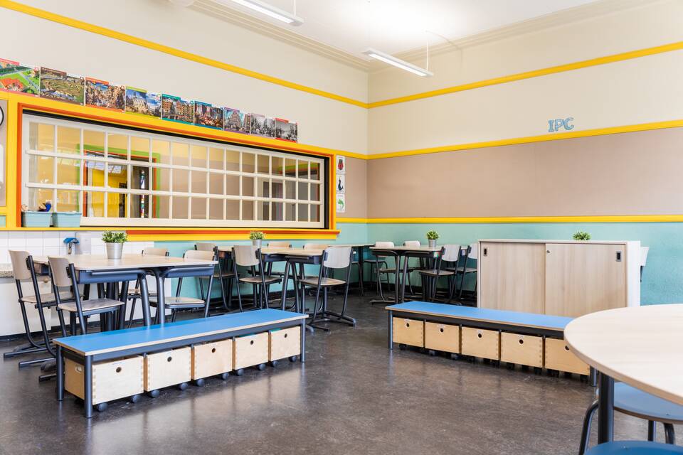 Gispen education project interior view of primary school De Wilgetoren in Hilversum CB2A0708