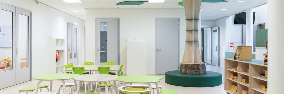 Gispen education project interior view of primary school KC Trampoline in Leidschendam CB2A2832