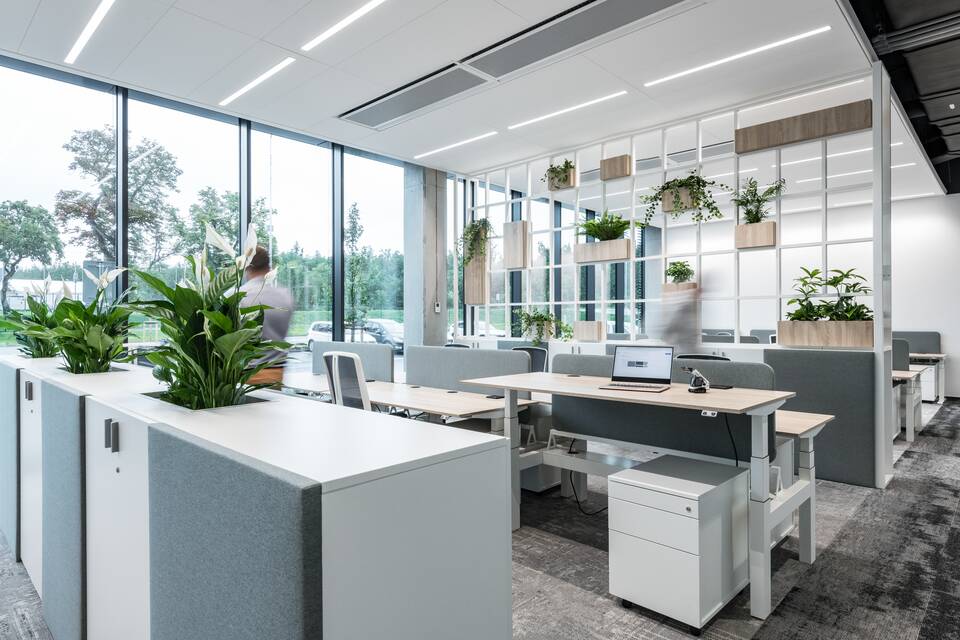 Royal Ahrend office project interior view of Doosan Bobcat in Dobříš 4993