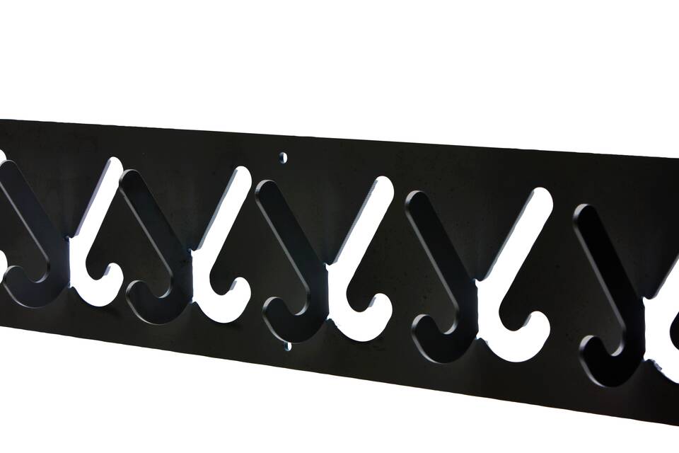 Gispen 1x6 coat rack black front right view