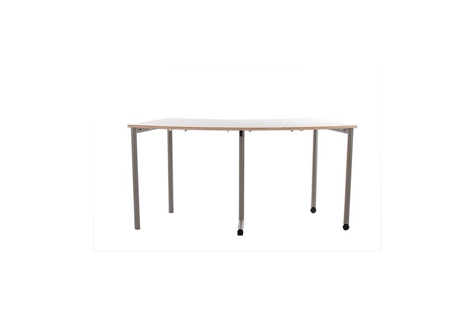 Presikhaaf Schoolmeubelen Match SC line PL SC groepstafel met edelstaal frame en wit blad vooraanzicht
