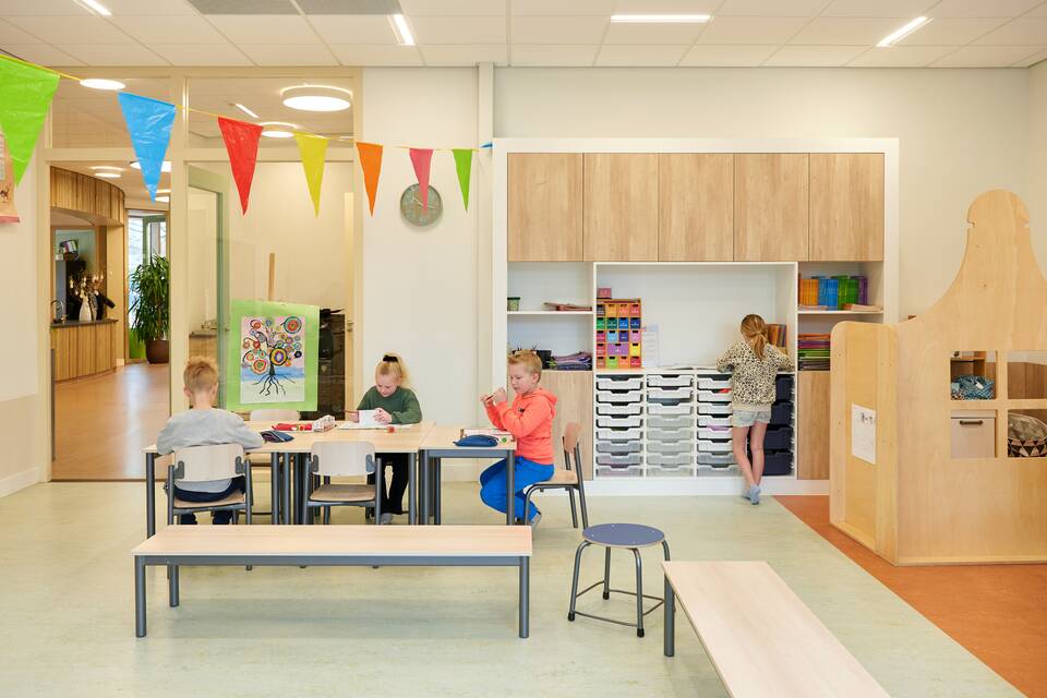 Gispen education project interior view of primary school De Lichtkring in Zuidlaren RZ128