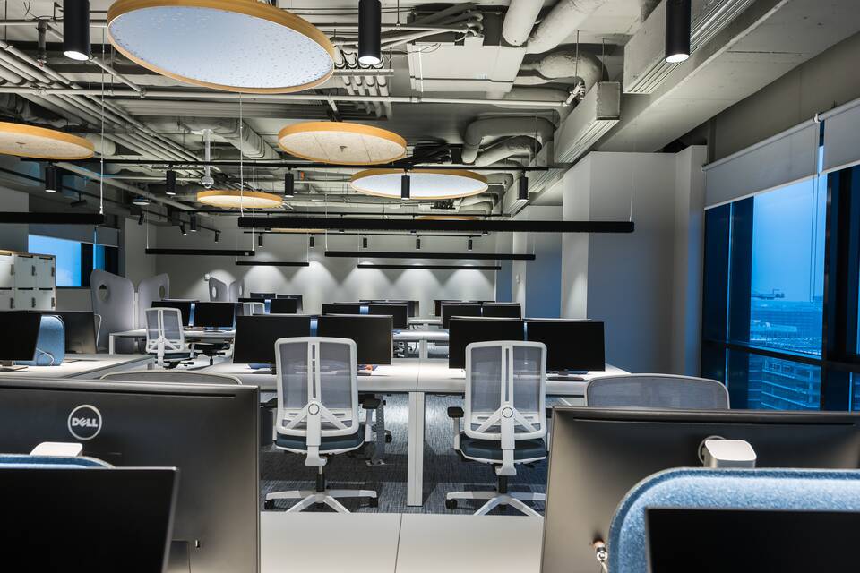 Royal Ahrend office project interior view of Microsoft in Bucharest LV002