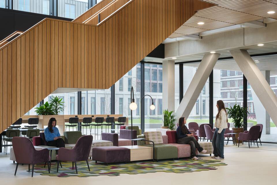 Royal Ahrend education project interior view of  Avans university of applied sciences in s Hertogenbosch SP02