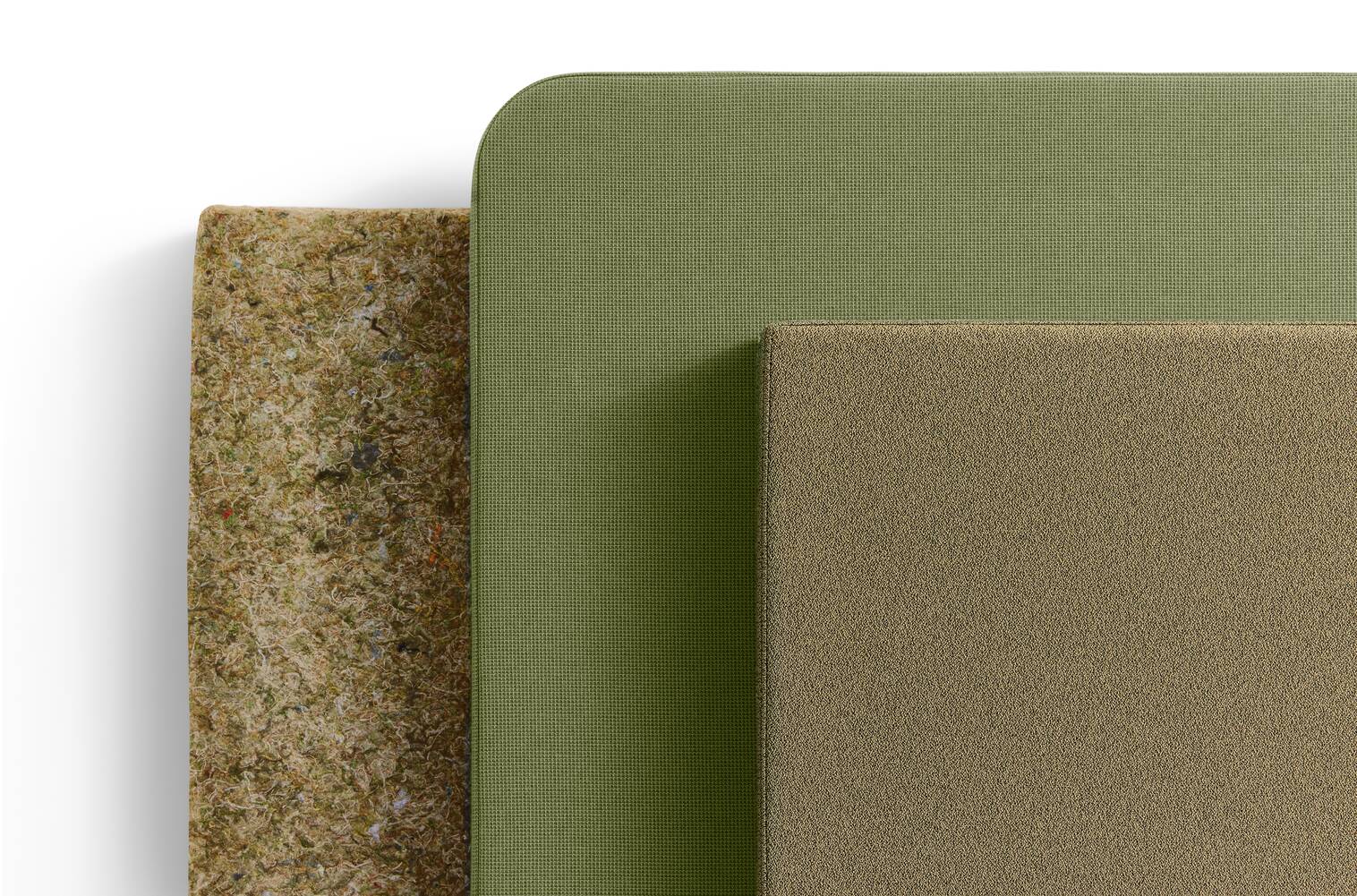 Gispen S50 table screens in green front detail view