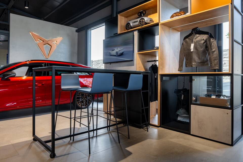 Royal Ahrend store furnishing project interior view of Cupra showroom in XX 08