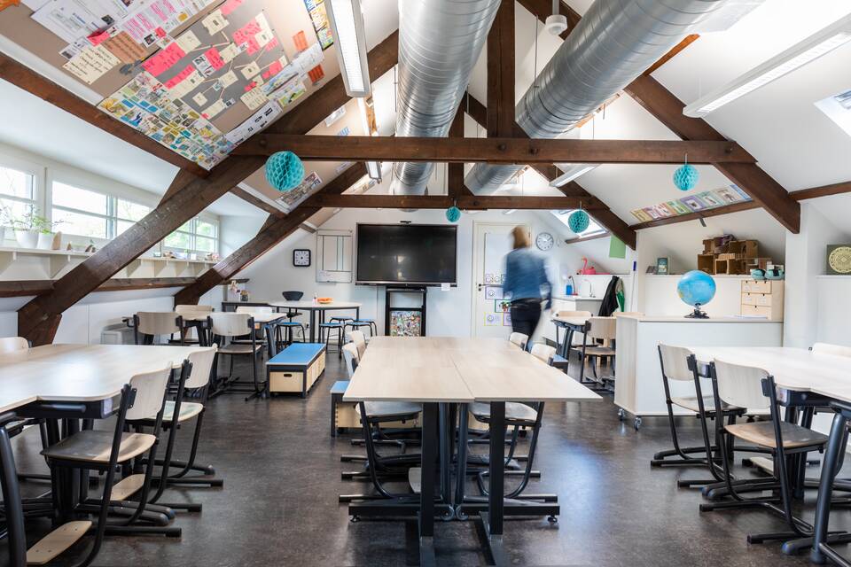 Gispen education project interior view of primary school De Wilgetoren in Hilversum CB2A0680