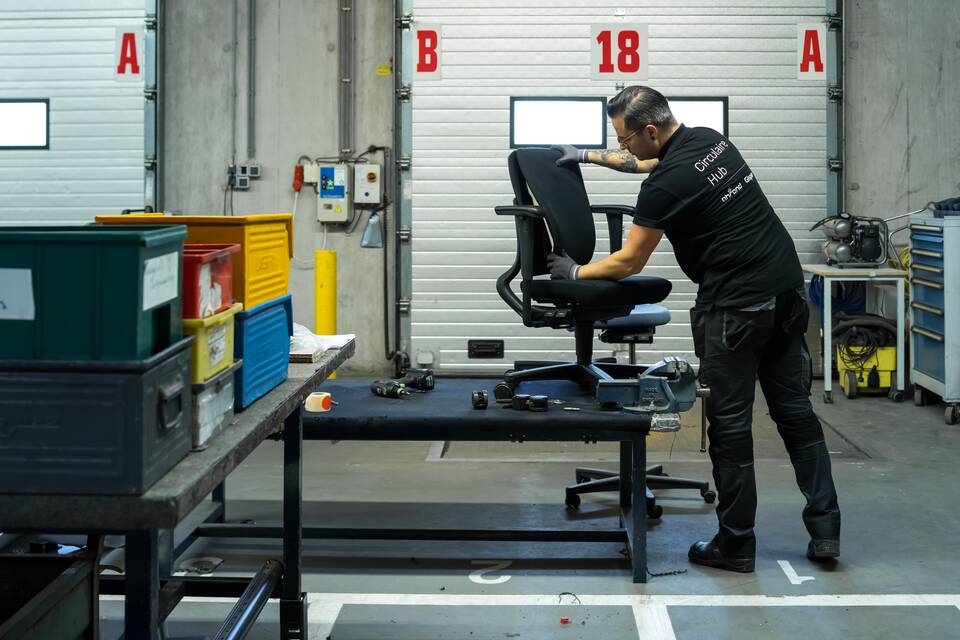 Ahrend interior view of Circulair Hub in Veghel SP17