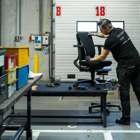 Ahrend interior view of Circulair Hub in Veghel SP17