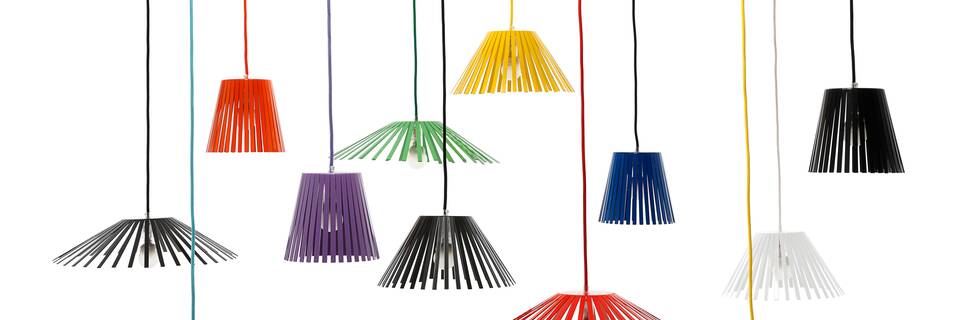 Gispen Ray pendant lamps in all colours front view
