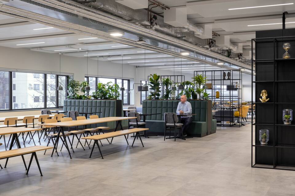 Royal Ahrend government project interior view of government meeting cafe in Amsterdam SP07