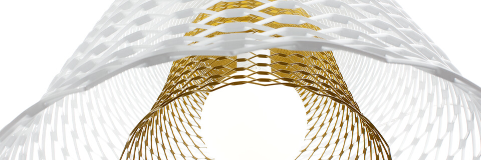 Gispen Slingerlamp in white bronze bottom detail side view