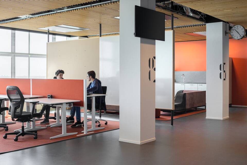 Royal Ahrend education project interior view of TU Delft EWI in Delft SP01