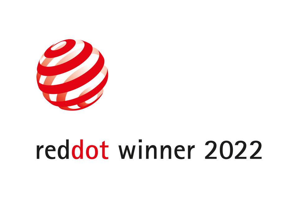 Red Dot product design winner 2022 logo