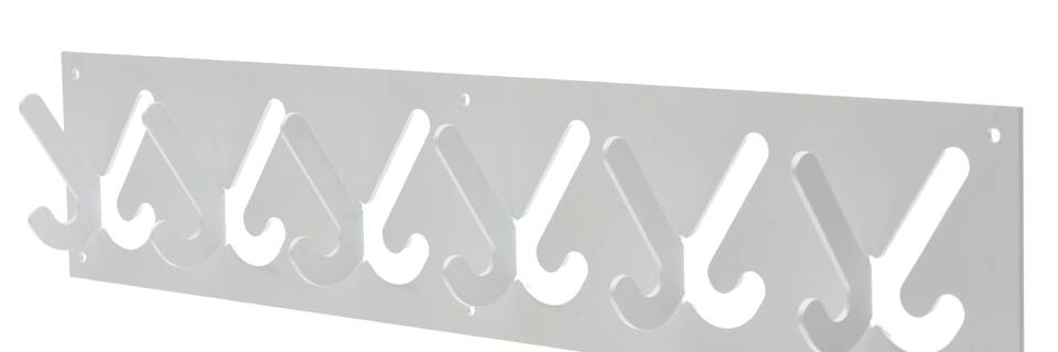 Gispen 1x6 coat rack grey front right view