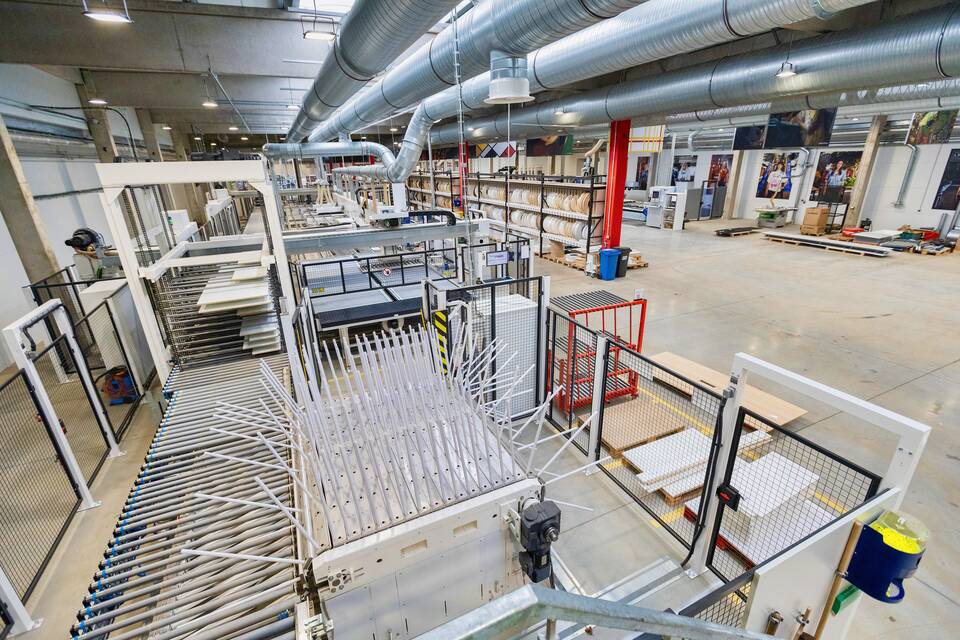 Royal Ahrend Woodhub interior view of factory in Prague 6759