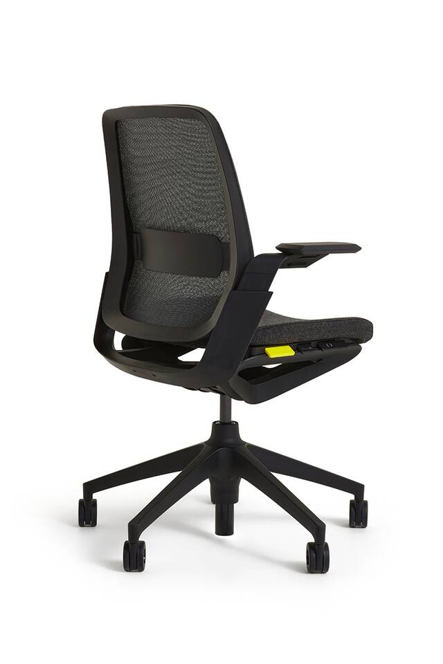 Ahrend Remode office chair in black rear left view