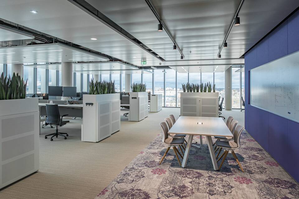Royal Ahrend office project interior view of Vanderlande in Veghel TVL160