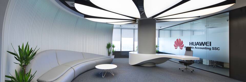 Royal Ahrend office project interior view of Huawei in Bucharest LV058