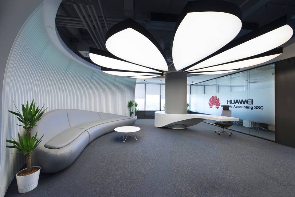 Royal Ahrend office project interior view of Huawei in Bucharest LV058